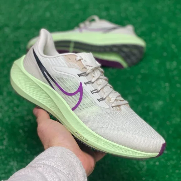 Nike Pegasus 39 Low Mens Road Running Shoes White Brown DH4071-101 NEW Multi Sz - Picture 1 of 7